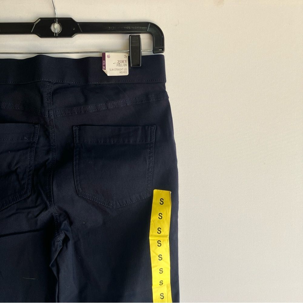 Gloria Vanderbilt Zoey Pull On Dark Blue Straight Leg Slim Fit Pants - Picture 7 of 8